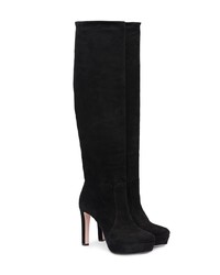 Черные замшевые сапоги от Prada