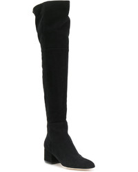 Черные замшевые сапоги от Sergio Rossi