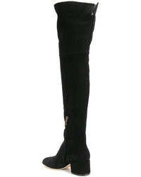Черные замшевые сапоги от Sergio Rossi