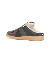 Мужские черные замшевые слипоны от Maison Margiela