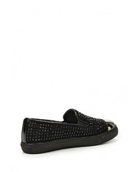 Женские черные замшевые слипоны от Tulipano