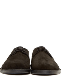 Черные замшевые туфли дерби от Ann Demeulemeester