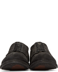 Черные замшевые туфли дерби от Officine Creative