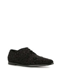 Черные замшевые туфли дерби от Dolce & Gabbana