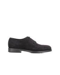Черные замшевые туфли дерби от Giorgio Armani