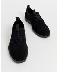 Черные замшевые туфли дерби от H By Hudson