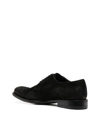 Черные замшевые туфли дерби от Tagliatore
