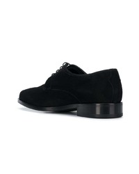 Черные замшевые туфли дерби от Prada