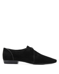 Черные замшевые туфли дерби от Saint Laurent