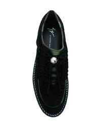 Черные замшевые туфли дерби от Giuseppe Zanotti Design