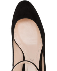 Черные замшевые туфли на плоской подошве с украшением от Nicholas Kirkwood