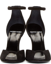 Черные замшевые туфли на танкетке от Pierre Hardy