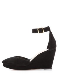 Черные замшевые туфли на танкетке от Loeffler Randall