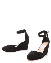 Черные замшевые туфли на танкетке от Loeffler Randall