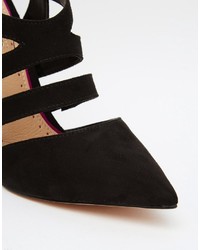 Черные замшевые туфли с вырезом от Miss KG
