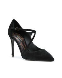Черные замшевые туфли с вырезом от Dolce & Gabbana