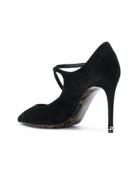 Черные замшевые туфли с вырезом от Dolce & Gabbana
