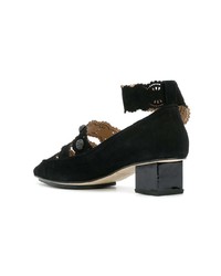 Черные замшевые туфли с вырезом от Rue St