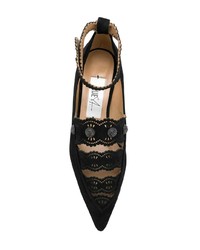 Черные замшевые туфли с вырезом от Rue St