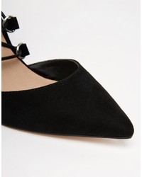 Черные замшевые туфли с вырезом от Asos