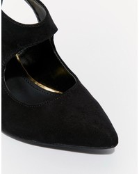 Черные замшевые туфли с вырезом от Blink
