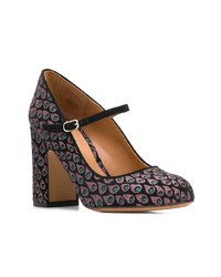 Черные замшевые туфли с принтом от Chie Mihara