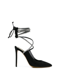 Черные замшевые туфли с украшением от Alexandre Vauthier