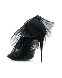 Черные замшевые туфли с украшением от Maison Ernest