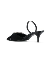 Черные замшевые туфли с украшением от Giuseppe Zanotti Design