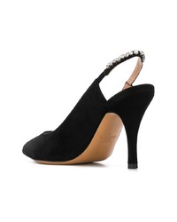 Черные замшевые туфли с украшением от Valentino