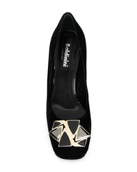 Черные замшевые туфли с украшением от Baldinini