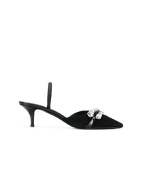 Черные замшевые туфли с украшением от Giuseppe Zanotti Design