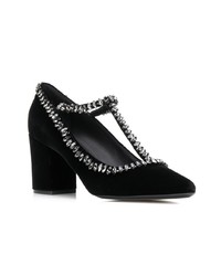 Черные замшевые туфли с украшением от N°21