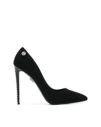Черные замшевые туфли с украшением от Philipp Plein