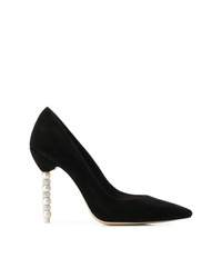 Черные замшевые туфли с украшением от Sophia Webster