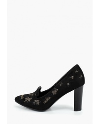 Черные замшевые туфли с украшением от Vivian Royal