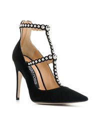 Черные замшевые туфли с шипами от Sergio Rossi