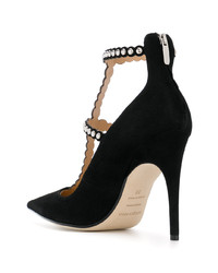 Черные замшевые туфли с шипами от Sergio Rossi