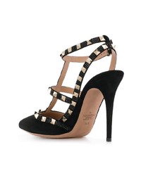 Черные замшевые туфли с шипами от Valentino