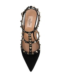 Черные замшевые туфли с шипами от Valentino