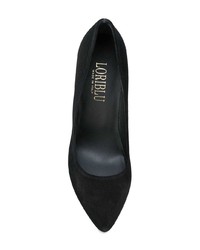 Черные замшевые туфли с шипами от Loriblu