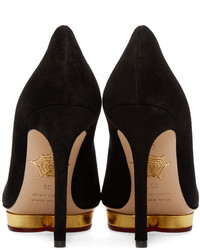 Черные замшевые туфли от Charlotte Olympia