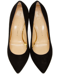 Черные замшевые туфли от Charlotte Olympia