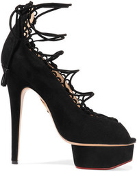 Черные замшевые туфли от Charlotte Olympia