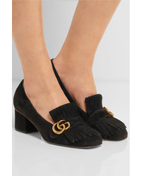 Черные замшевые туфли от Gucci