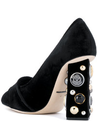 Черные замшевые туфли от Dolce & Gabbana