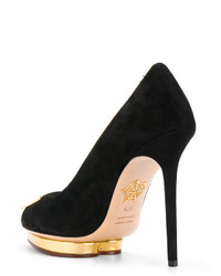 Черные замшевые туфли от Charlotte Olympia