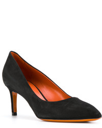 Черные замшевые туфли от Santoni