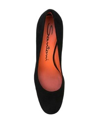 Черные замшевые туфли от Santoni