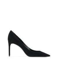 Черные замшевые туфли от Saint Laurent